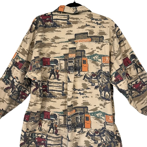 Vintage Gant Trapper Twill Salty Dog L/S Shirt Tombstone Western, Sz L - Picture 6 of 14